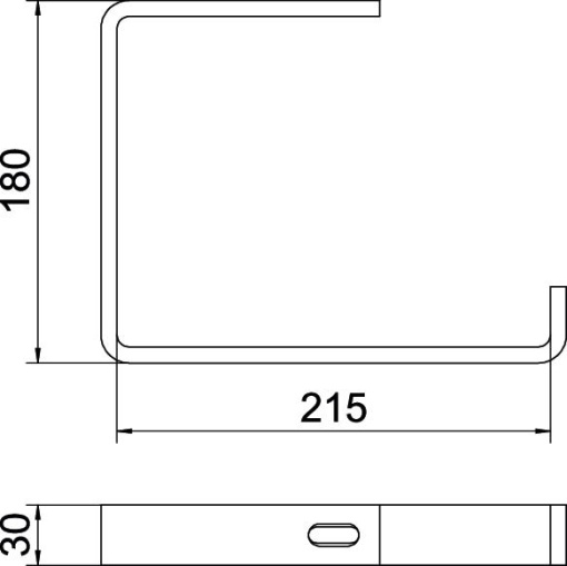 Consola de teto perfil plano B200mm Aço galvanizado por imersão a quente após maquinação