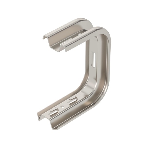 Consola para parede e teto para caminho de cabos em varão B145mm Aço inoxidável, livre de ferrugem A2 1.4301 brilhante, pós-tratamento