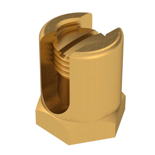 Ligador de terra com rosca de fixação M6 25-75mm² Latão