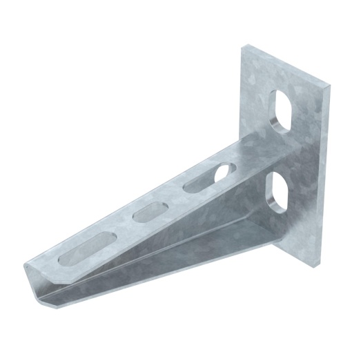 Consola mural com 2 furos de fixação B110mm Aço galvanizado por imersão a quente após maquinação