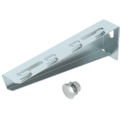 Consola mural para caminho de cabos em varão B210mm Aço galvanizado pelo método Sendzimir