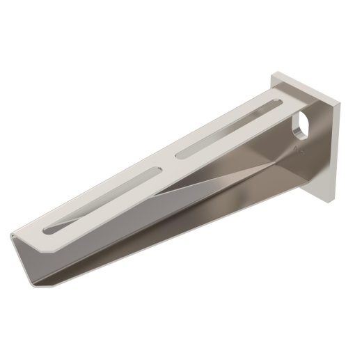 Consola mural com cabeça soldada B210mm Aço inoxidável A4 1.4571 brilhante, pós-tratamento