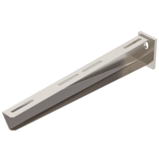 Consola mural com cabeça soldada B410mm Aço inoxidável A4 1.4571 brilhante, pós-tratamento