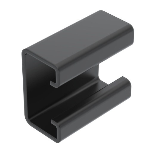 Distanciador para utilização em perfil US 3 46x40x22,5 Aço PES135 - Poliéster preto RAL 9005