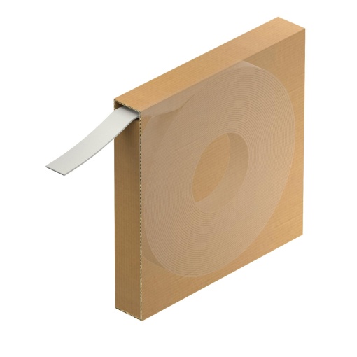 Cinta de aperto por rolo 25m 15x0,5 Aço inoxidável, livre de ferrugem F1 1.4016 revestimento de plástico preto RAL 9005