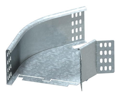 Ângulo 45º horizontal, com uniões curvas 110x100 Aço Galvanizado por imersão a quente após maquinação zinco