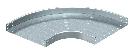 Ângulo 90 horizontal, modelo redondo 60x400 Aço galvanizado pelo método Sendzimir