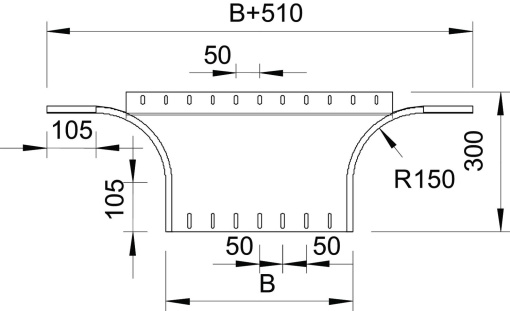 Derivação simples versão redonda 60x400 Aço galvanizado por imersão a quente após maquinação