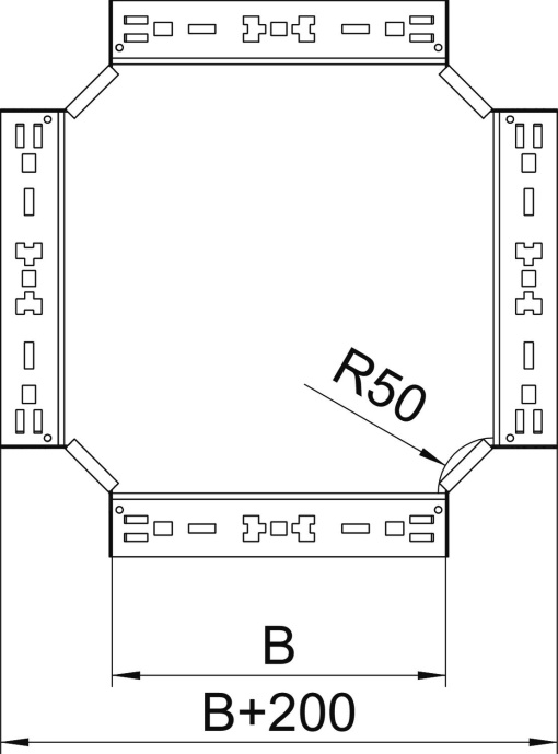 Cruzeta com união de encaixe rápido 110x600 Aço galvanizado pelo método Sendzimir