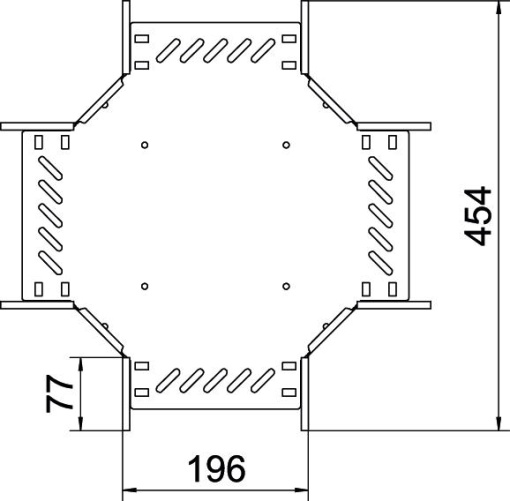 Cruzeta para caminho de cabos em chapa 85x200 Aço Galvanizado por imersão a quente após maquinação zinco