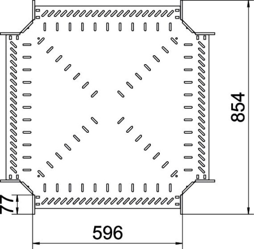 Cruzeta para caminho de cabos em chapa 85x600 Aço Galvanizado por imersão a quente após maquinação zinco