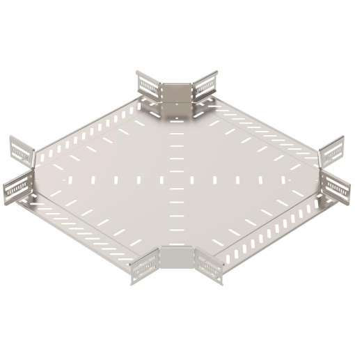 Cross over for cable tray 60x400 Aço inoxidável, livre de ferrugem A2 1.4301 brilhante, pós-tratamento aço inoxidável