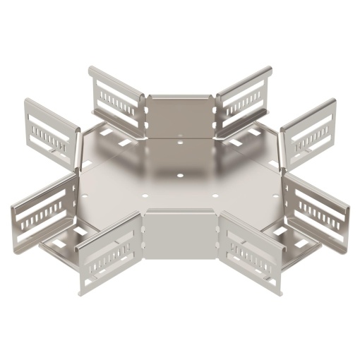 Cross over for cable tray 60x100 Aço inoxidável A4 1.4571 brilhante, pós-tratamento aço inoxidável