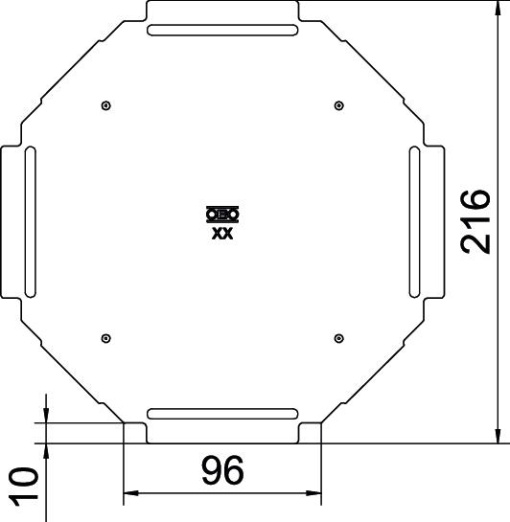 Tampa para cruzeta B100mm Aço Galvanização continuazincoalumínio, Double Dip zinco