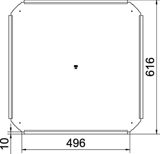 Tampa para cruzeta B500mm Aço Galvanização continuazincoalumínio, Double Dip zinco