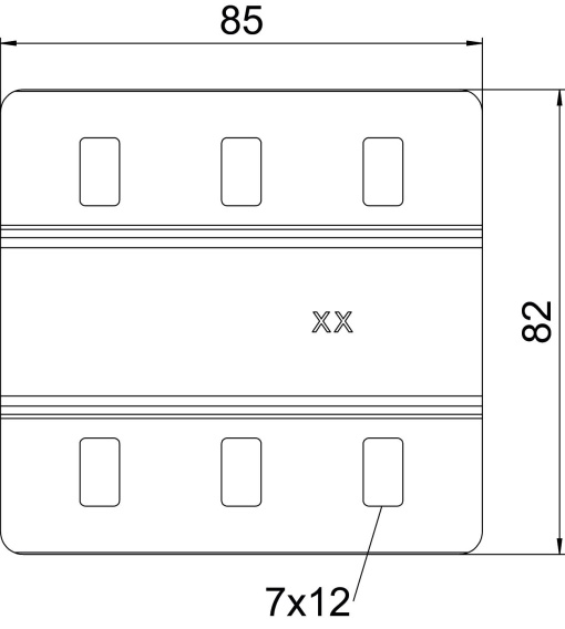 Régua tapa juntas larga, com parafusos B100mm Aço galvanizado pelo método Sendzimir zinco