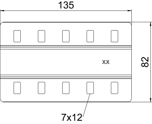 Régua tapa juntas larga, com parafusos B150mm Aço galvanizado pelo método Sendzimir zinco