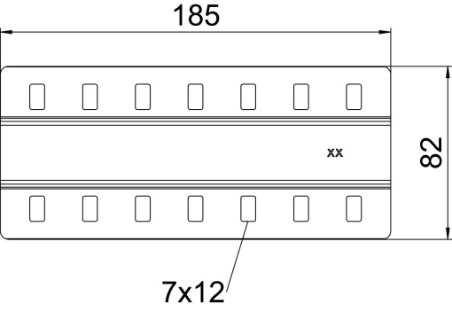 Régua tapa juntas larga, com parafusos B200mm Aço galvanizado pelo método Sendzimir zinco
