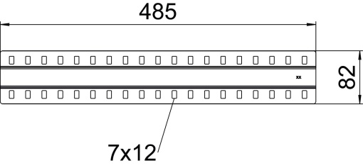 Régua tapa juntas larga, com parafusos B500mm Aço galvanizado pelo método Sendzimir zinco