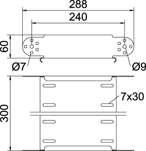 Elemento do ângulo regulável vertical 60x300 Aço inoxidável A4 1.4571 brilhante, pós-tratamento aço inoxidável