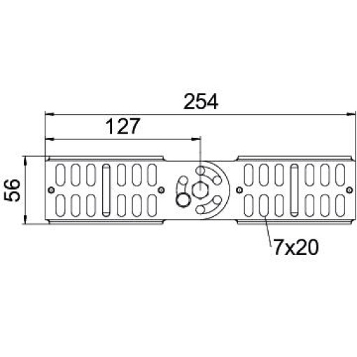 União articulada para caminho de cabos em chapa 60x250 Aço PES135 - Poliéster preto RAL 9005