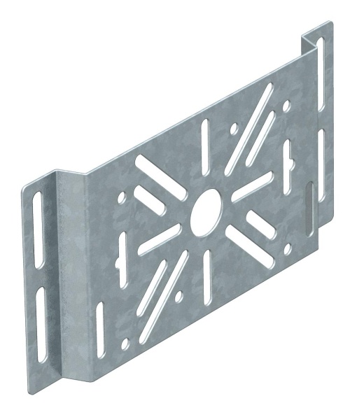 Placa de montagem para caminho de cabos em chapa 225x110 Aço galvanizado pelo método Sendzimir