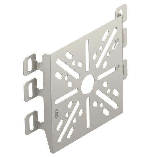Placa de montagem universal 170x120 Aço inoxidável, livre de ferrugem A2 1.4301 brilhante, pós-tratamento