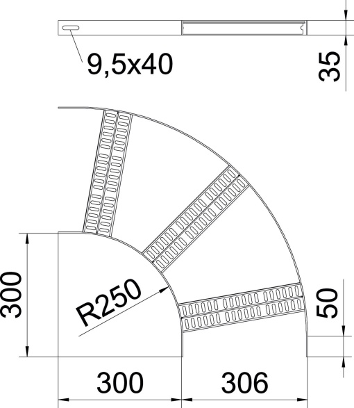 Ângulo 90 com degrau Z B306mm Aço imprimado a solda