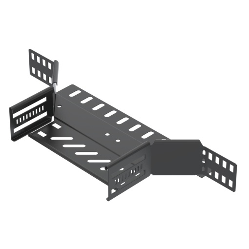 Derivação simples para caminho de cabos em chapa 60x200 Aço PES135 - Poliéster preto RAL 9005