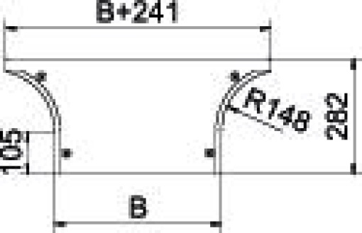 Tampa para derivação simples com ferrolhos, para RAA 600 B600mm Aço galvanizado pelo método Sendzimir
