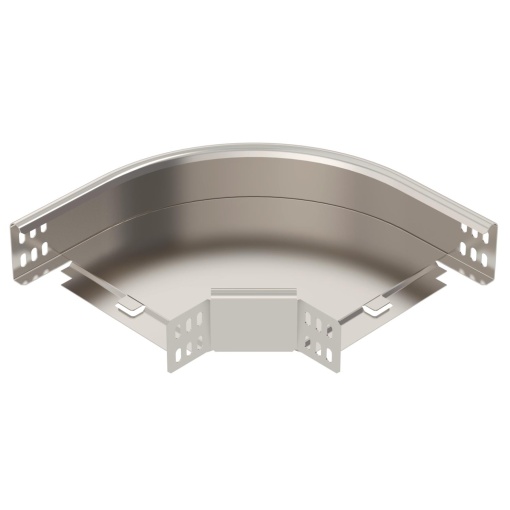 Ângulo 90 horizontal, com uniões curvas 60x200 Aço inoxidável, livre de ferrugem A2 1.4301 brilhante, pós-tratamento