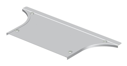 Tampa para derivação simples com ferrolhos, para RAA 400 B400mm Aço inoxidável A4 1.4571 brilhante, pós-tratamento