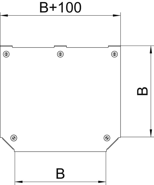 Tampa derivação em T para RTM 150 B150mm Aço Galvanização continuazincoalumínio, Double Dip