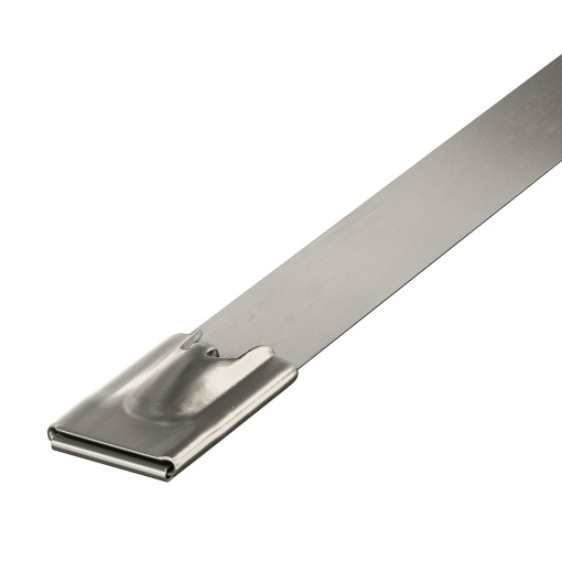 Abraçadeira metálica 12x1500 Aço inoxidável, livre de ferrugem A2 1.4301 brilhante, pós-tratamento aço inoxidável