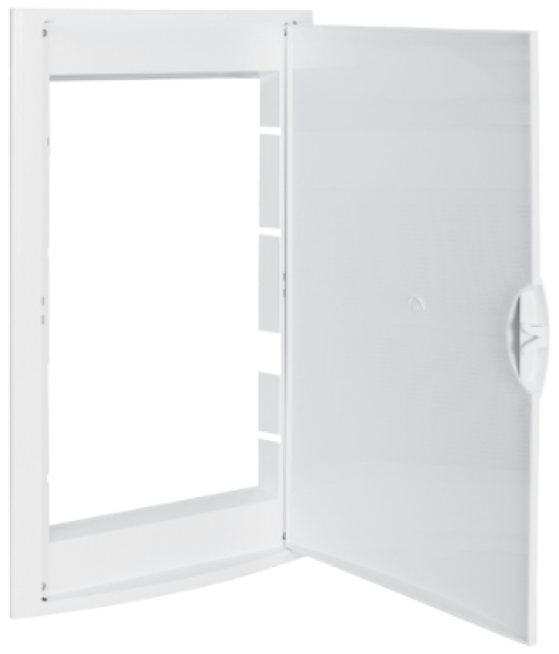 Frame and door for connection box.