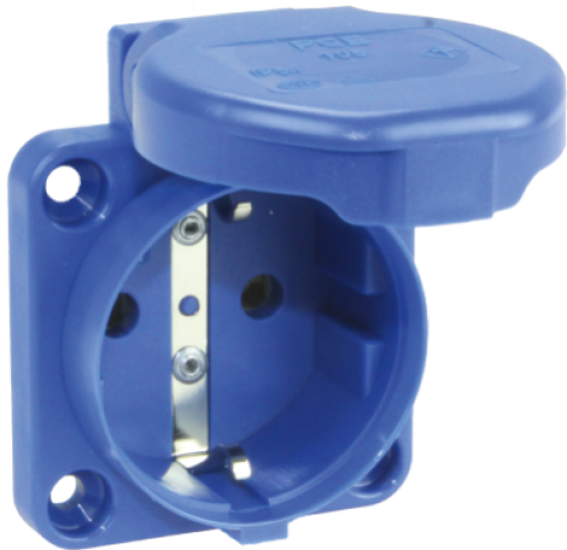 Tomada para quadro 2P + T, 16A 250V~.