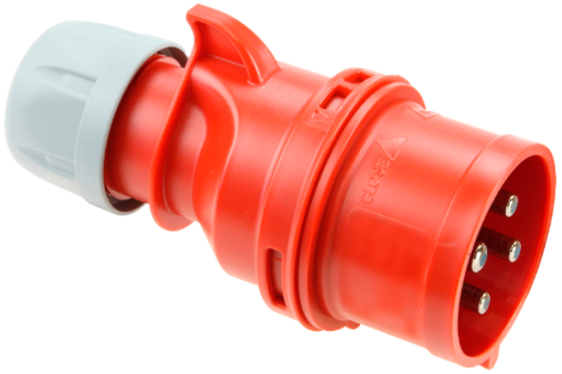 Fichas industriais móvel 3P+T, 32A,400V,IP44