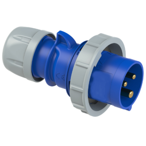 Fichas industriais móvel 2P+T, 16A, 230V, IP 67