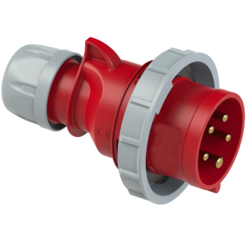 Ficha industriais móvel 3P+N+T, 16A, 400V,IP67