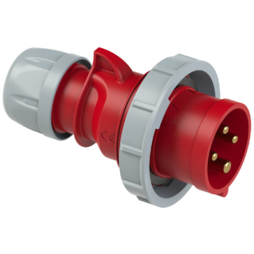 Ficha industriais móvel 3P+T,32A, 400V, IP67