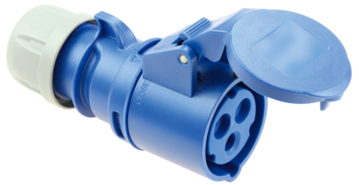 Bases industriais móveis 2P+T, 16A, 230V, IP44.