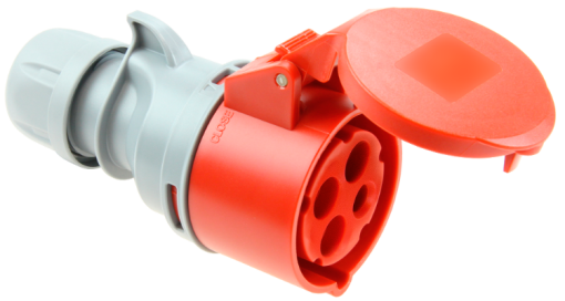 Bases industriais móveis 3P+T, 32A, 400V, IP44.