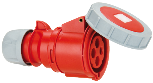 Soquete industrial móvel 3P+T, 16A, 400V~, IP67.