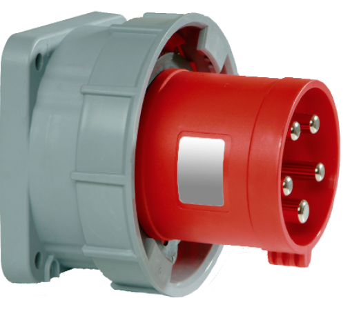 Industrial plug, 3P+N+E, 125 A, 400 V~, IP67.
