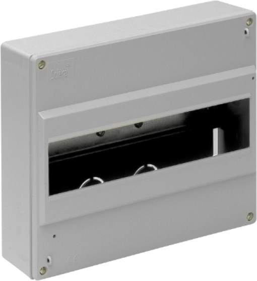 Surface distribution board, 12 modules.