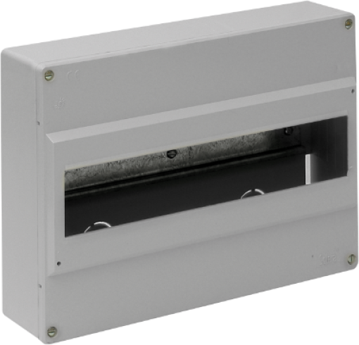Surface distribution board, 14 modules.