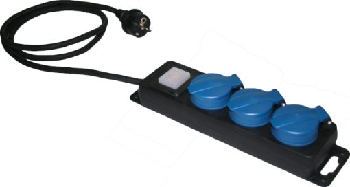 Base 3 tomadas 2P+T, 16A 250V~. cabo 1.5 m