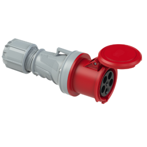 Base industrial móvel 3P+N+T, 63A, 400V~, IP44.