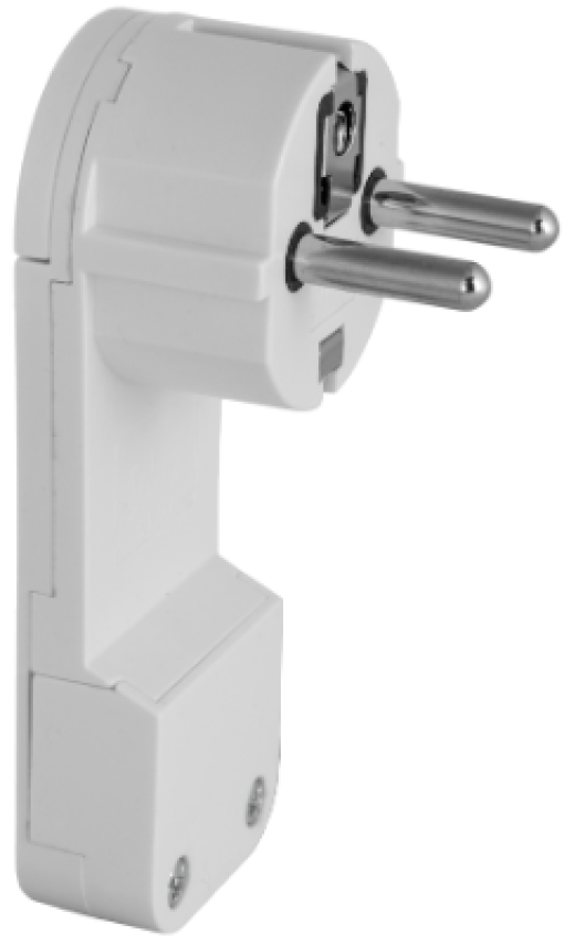 Transposable 2P + E plug, 16A 250V~. White color.
