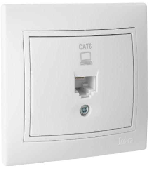 Data socket RJ45. Category 6. Monoblock.